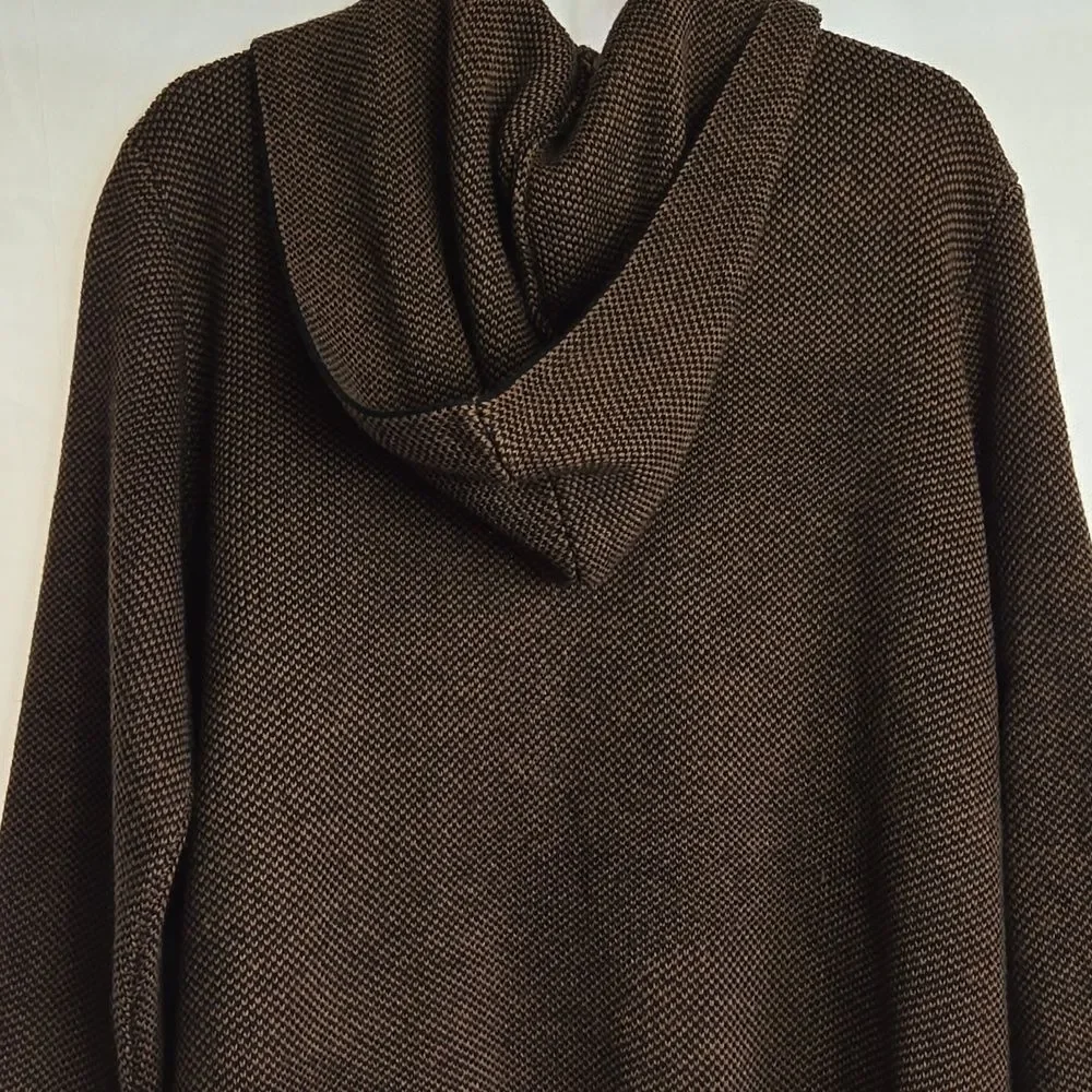 🖤5/$20🖤 Cozy Knit Hooded Cardigan in Brown and Black - Picture 8 of 11